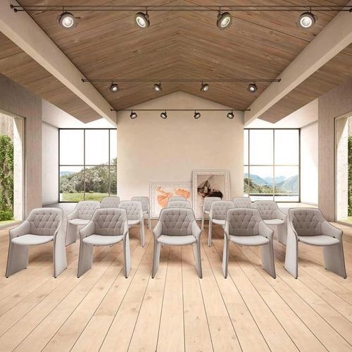 Sedia da conferenza contemporanea - WINDSOR  - Moschella Sedute Srl - da interno / in tessuto / imbottita