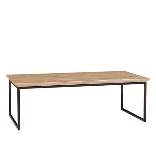 Tavolino basso contemporaneo - KUBE S - Moschella Sedute Srl - in legno massiccio / con supporto in acciaio / quadrato