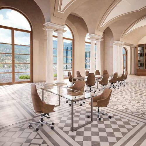 Poltrona direzionale contemporaneo - WINDSOR - Moschella Sedute Srl - in pelle / in poliuretano / in acciaio