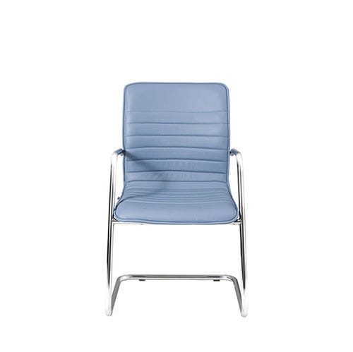 Poltrona visitatore contemporanea - QUEEN SLIM - Moschella Sedute Srl - in pelle / in legno compensato / in alluminio