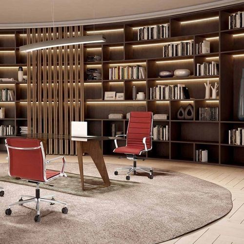 Poltrona direzionale contemporaneo - SPACE SLIM - Moschella Sedute Srl - in pelle / in alluminio / in acciaio