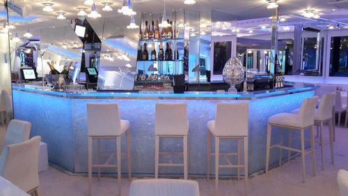 Bancone da bar - ThinkGlass - da cucina / in vetro / dritto
