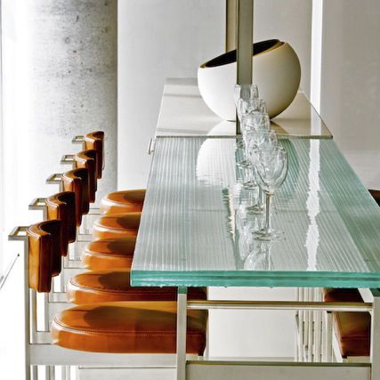 Tavolo da pranzo contemporaneo - ThinkGlass - in vetro / rettangolare / rotondo