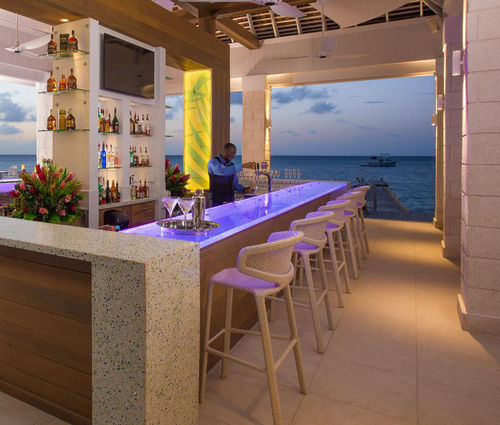 Bancone da bar - ThinkGlass - in vetro / in laminato / dritto