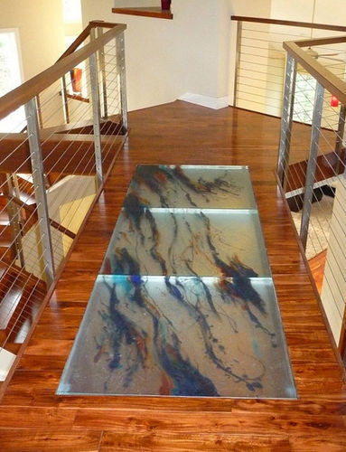 Pannello in vetro decorato - ThinkGlass - traslucido / per solaio / antiscivolo