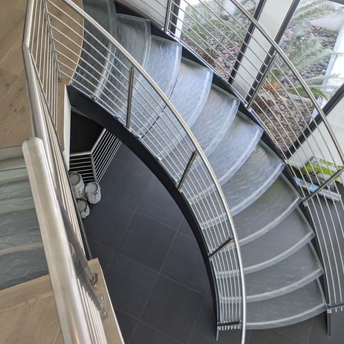 Scala dritta - ThinkGlass - a L / a chiocciola / a U