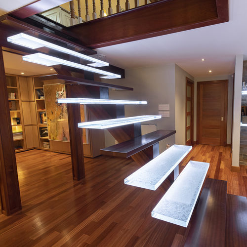Gradino in vetro - Gemma - ThinkGlass - luminoso a LED