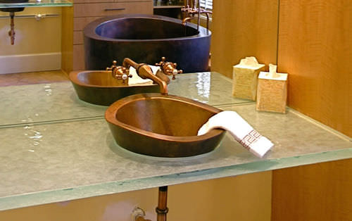 Piano lavabo in vetro - SIMPLY MODERN - ThinkGlass