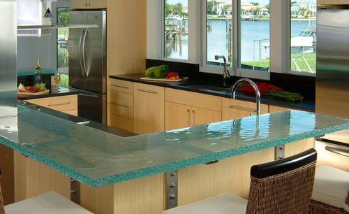 Piano di lavoro in vetro - VERO BEACH - ThinkGlass - da cucina