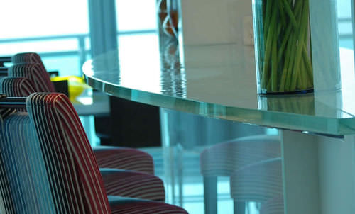 Piano di lavoro in vetro - DRAMATIC CURVES - ThinkGlass - da cucina