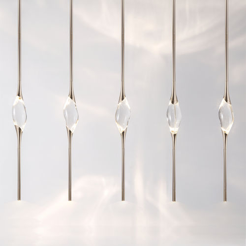 Lampadario lungo - Il PEZZO 12 - Il Pezzo Mancante - contemporaneo / in ottone / in cristallo
