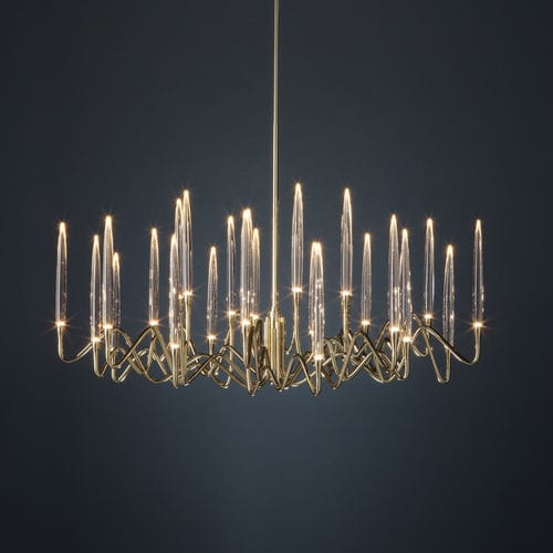 Lampadario rotondo - IL PEZZO 3 - Il Pezzo Mancante - design originale / in ottone / in nichel