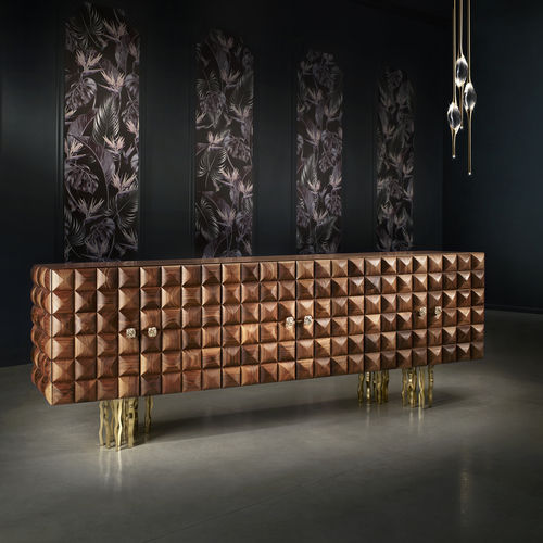 Credenza con piedi alti - IL PEZZO 10 - Il Pezzo Mancante - design originale / in legno massiccio / in noce americano