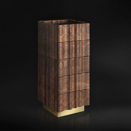 Cassettone alto - IL PEZZO 2 - Il Pezzo Mancante - design originale / in legno massiccio / in noce americano