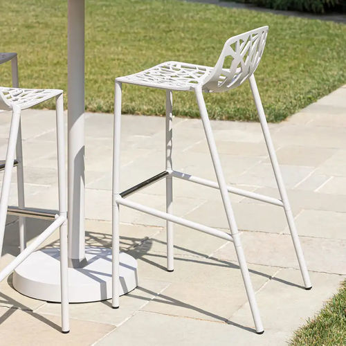 Sedia alta contemporanea - FOREST - FAST SPA - da esterno / in alluminio verniciato / con supporto in alluminio dipinto
