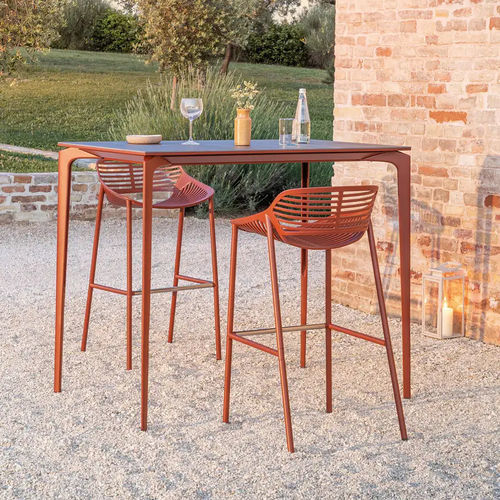 Tavolo alto contemporaneo - AllSize - FAST SPA - in alluminio verniciato / in gres porcellanato / con supporto in alluminio dipinto