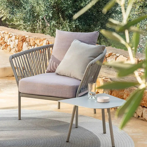 Poltrona contemporanea - RIA - FAST SPA - in tessuto / in alluminio / in corda