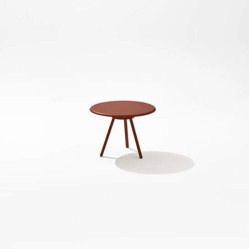 Tavolino basso contemporaneo - ZEBRA  - FAST SPA - in iroko / in alluminio verniciato / in gres porcellanato