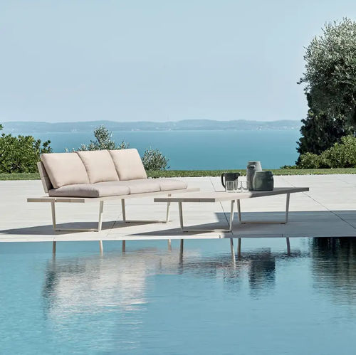 Panca da giardino contemporanea - Orizon - FAST SPA - in tessuto / in alluminio verniciato / con schienale