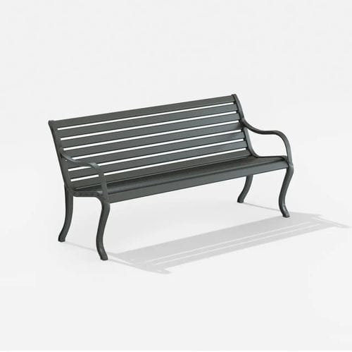 Panca da giardino classica - Oasi - Omnia Selection - FAST SPA - in alluminio verniciato / con schienale / con braccioli