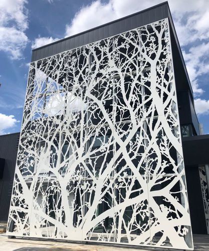 Rivestimento di facciata a cassetta - ARBRES - FRANCE RESILLE - in alluminio / verticale / termolaccato