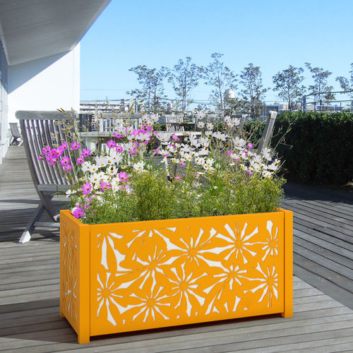 Fioriera in alluminio termolaccato - FLEURS - FRANCE RESILLE - rettangolare / contemporanea / contract