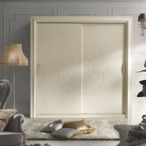 Armadio in stile - 35/R - Bbelle - in legno laccato / con porta scorrevole / beige
