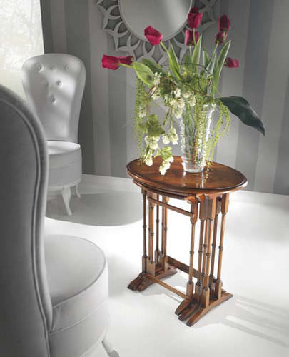 Tavolino estraibile in stile - 540 - Bbelle - in legno / ovale / per uso residenziale