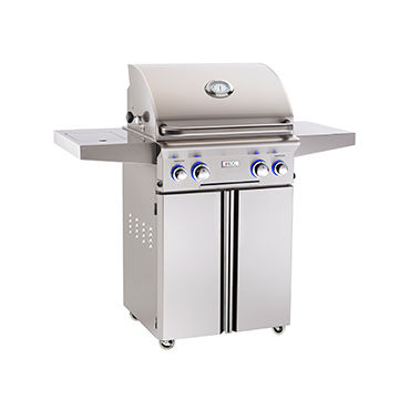 Barbecue a gas - L SERIES - AOG - American Outdoor Grill - mobile / in acciaio inossidabile / con contenitore