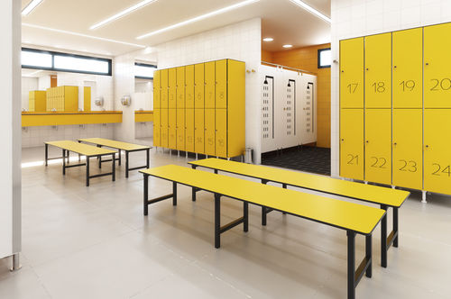 Armadietto spogliatoio in HPL - Z - DINOR - a combinazione / per edifici pubblici / per impianto sportivo