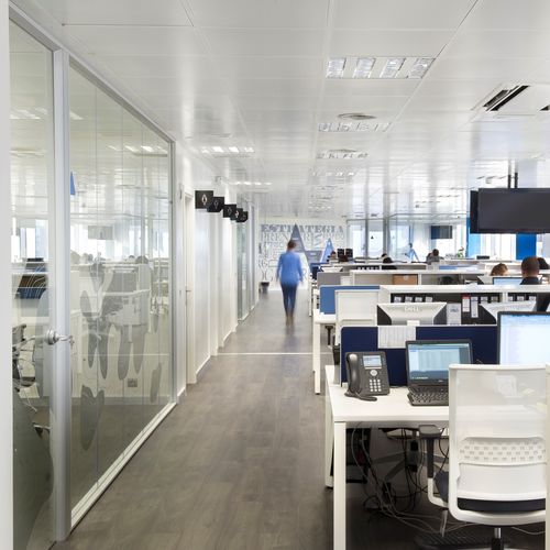 Parete fissa - NEO 1V TESTA - DINOR - in vetro / in alluminio / professionale