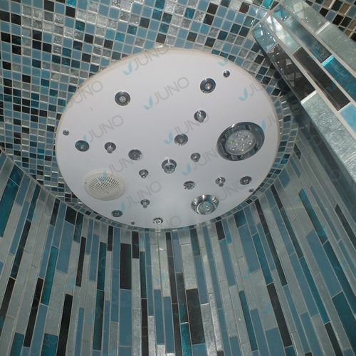 Doccetta laterale in metallo - Juno SPA Design & Manufacture - rotonda / bianca / per hotel