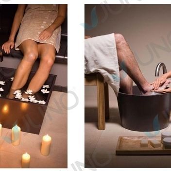 Pediluvio in metallo - Juno SPA Design & Manufacture - in legno / in marmo / in composito
