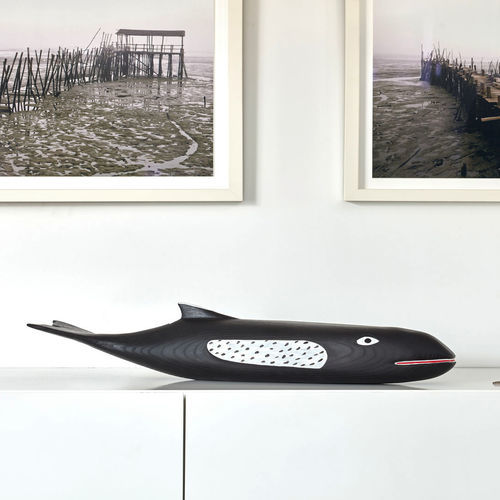 Scultura in frassino - HOUSE WHALE - vitra - nera / animale / contemporanea