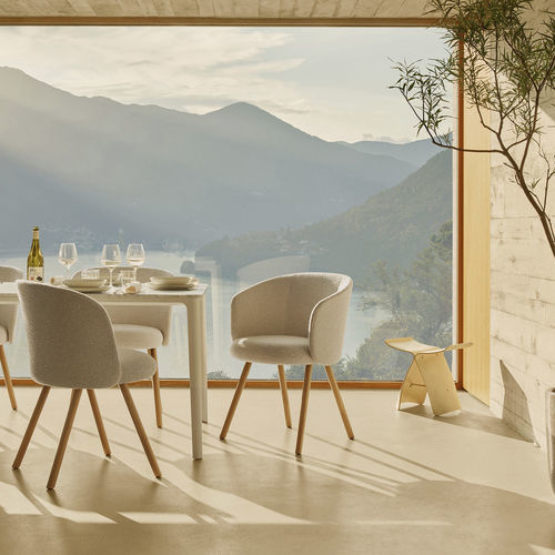 Sedia da pranzo contemporanea - MIKADO - vitra - da interno / in tessuto / in pelle
