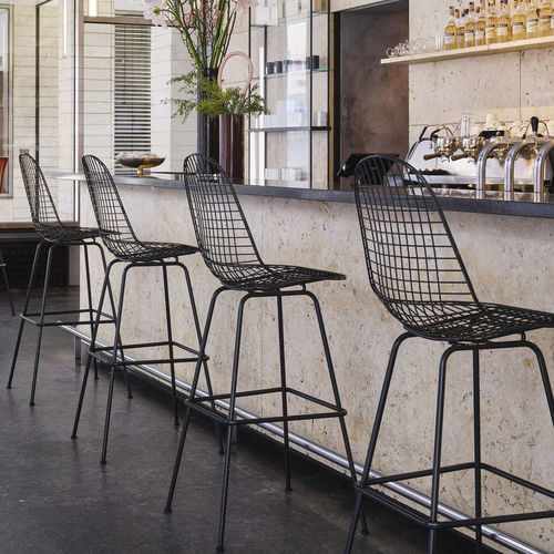 Sedia alta contemporanea - vitra - da cucina / per esterni / in filo metallico