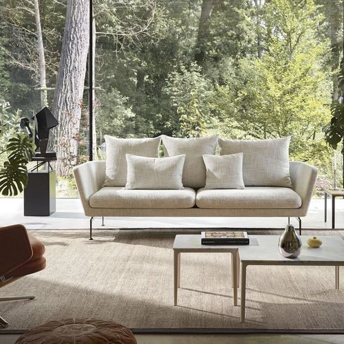 Divano contemporaneo - SUITA  - vitra - in tessuto / in pelle / con braccioli