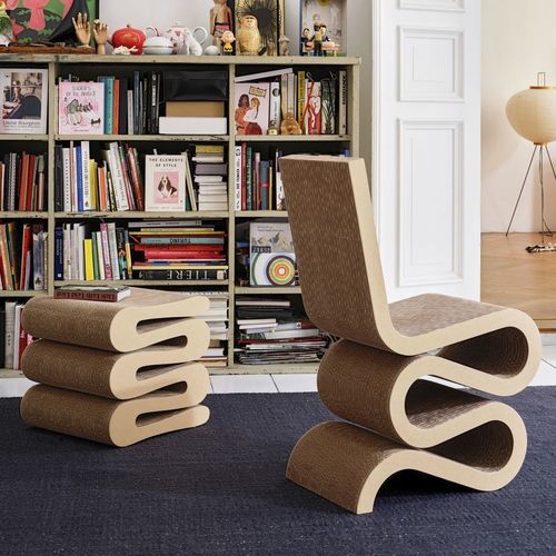 Sedia design originale - WIGGLE - vitra - da interno / in cartone / cantilever