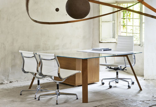Scrivania direzionale - ONE - ARIDI - contemporanea / in legno / in vetro