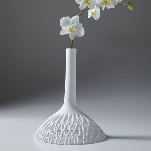 Vaso design originale - HEAVEN & EARTH - 22 22 EDITION DESIGN - in porcellana di Limoges / bianco