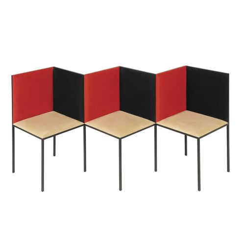Panca da giardino design originale - ILLUSION - 22 22 EDITION DESIGN - in metallo / con schienale