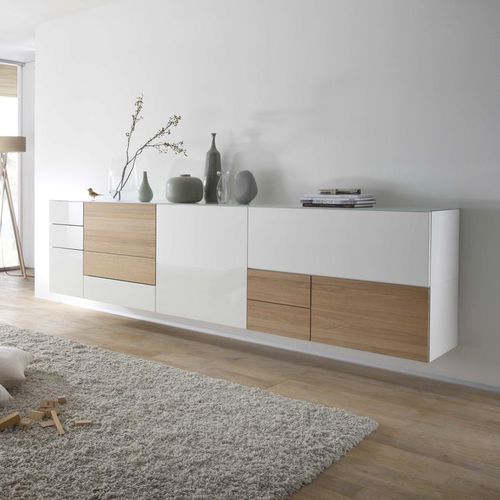 Credenza a muro - CUBO 128 - Sudbrock - contemporanea / in legno / in legno laccato