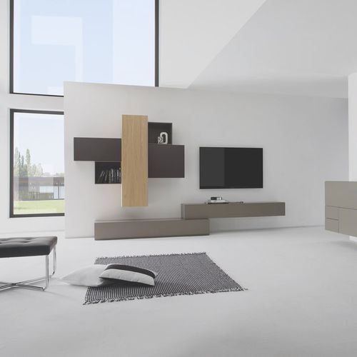 Parete attrezzata TV contemporaneo - CUBO 678  - Sudbrock - in legno / in legno laccato