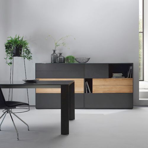 Credenza contemporanea - GAME 28  - Sudbrock - in legno laccato / in rovere / grigia