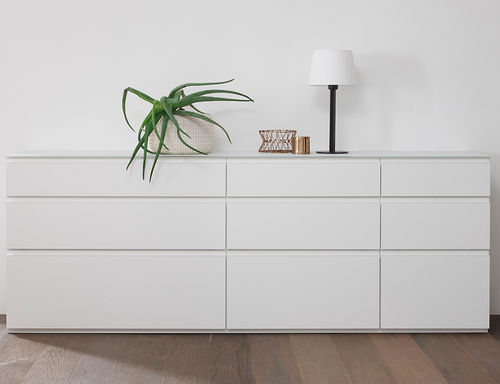 Credenza contemporanea - CUBO 031 - Sudbrock - in legno laccato / bianca