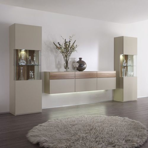 Credenza a muro - CUBO 021  - Sudbrock - contemporanea / in legno laccato / grigia
