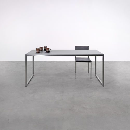 Tavolo contemporaneo - at_02 - Silvio Rohrmoser - in alluminio anodizzato / con supporto in acciaio inossidabile lucido / rettangolare