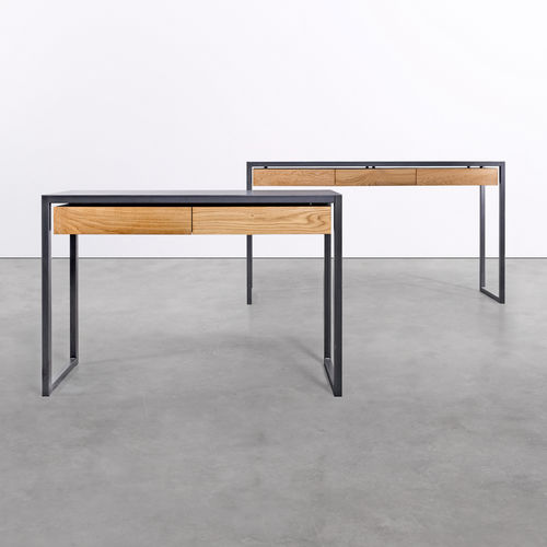 Consolle contemporanea - at_08 - Silvio Rohrmoser - in rovere / in MDF / in acciaio laccato