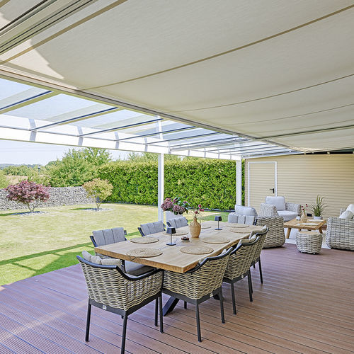 Tenda da sole a cassonetto - SOLEYA  - HELLA - a motore / contract / per ristorante