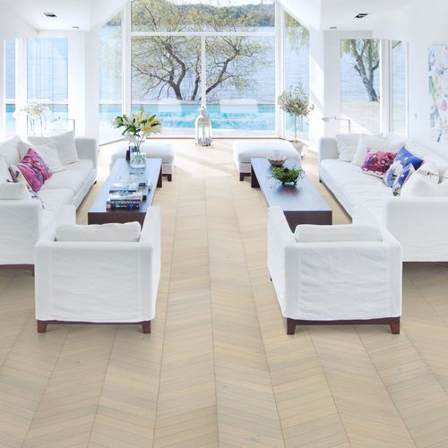 Parquet multistrato - ID : WHITE - Kahrs - in rovere / in legno / a spina di pesce